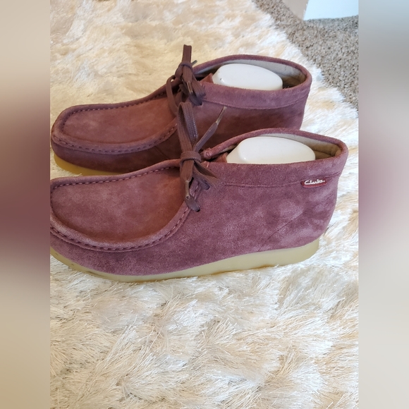 Clarks Other - Clark's chukka boot . Moccasin construction.  Burgundy.   Sz 10.5 mens